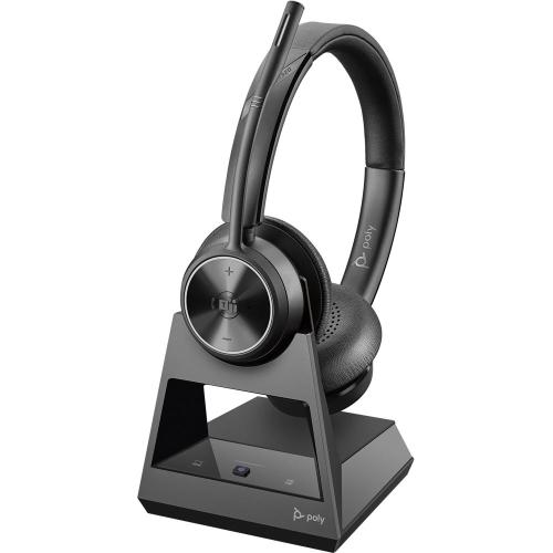 POLY Savi 7320-M Office Stereo DECT 1880-1900 MHz Headset Auricolare Wireless A Padiglione Musica e Chiamate Bluetooth Nero