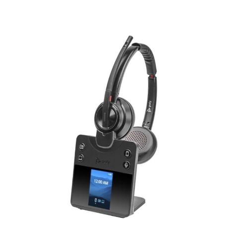 POLY Savi 8420 Office Stereo Microsoft Teams Certified DECT 1880-1900 MHz Headset Auricolare Wireless A Padiglione Bluetooth Nero