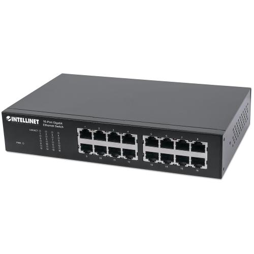 Intellinet 561068 switch di rete Non gestito L2 Gigabit Ethernet (10/100/1000) 1U Nero