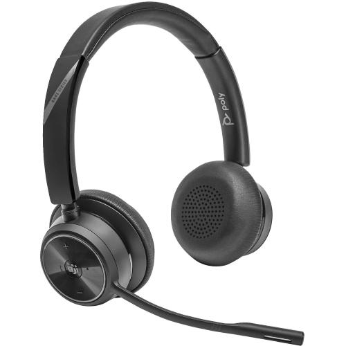 POLY Savi 7420 Office Stereo Microsoft Teams Certified DECT 1880-1900 MHz Headset Auricolare Wireless A Padiglione Musica e Chiamate Bluetooth Nero