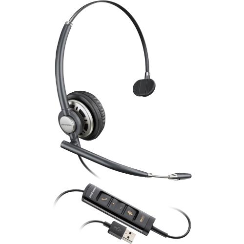 POLY EncorePro 715 USB-A Monoaural Headset TAA Auricolare Cablato A Padiglione Musica e Chiamate Nero