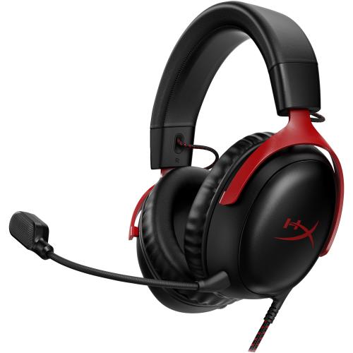 Cuffie cablate HyperX Cloud III con microfono, minijack 3,5mm + USB, nero-rosso