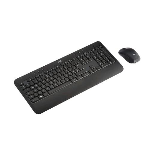 LOGITECH KIT TASTIERA E MOUSE WIRELESS OTTICO 1000 DPI LAYOUT TEDESCO QWERTZ NERO