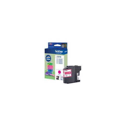 BROTHER LC-221M CARTUCCIA MAGENTA PER DCP-J562DW/MFC-J480DW-J680DW-J880DW 260 PAG