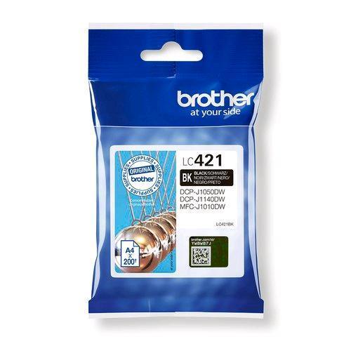 BROTHER LC421BK CARTUCCIA INK-JET NERO PER DCPJ1050DW MFCJ1010DWK 200 PAGINE