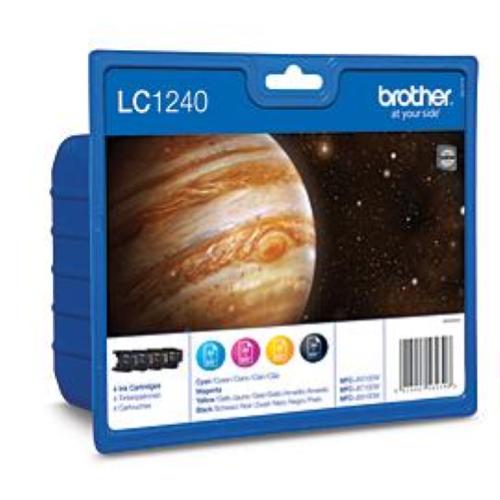 BROTHER MULTIPACK LC-1240VALBP CARTUCCE NERO + GIALLO + CIANO + MAGENTA