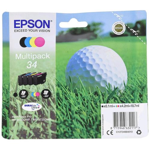 EPSON MULTIPACK 34 CARTUCCE INK NERO + CIANO + MAGENTA + GIALLO