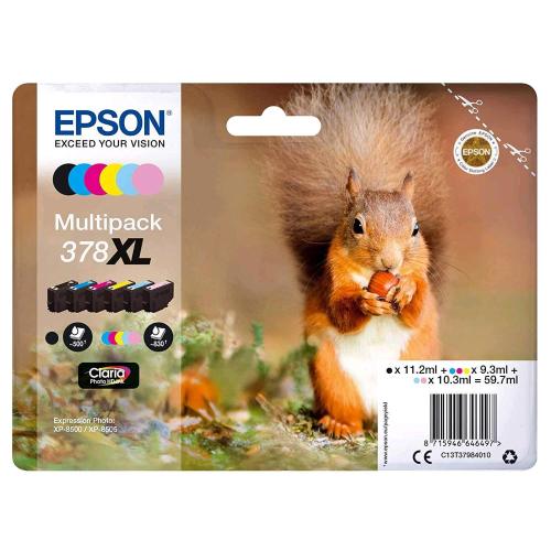 EPSON MULTIPACK 378 XL CARTUCCE INK CONF DA 6 NERO + CIANO + CIANO CHIARO + MAGENTA + MAGENTA CHIARO + GIALLO