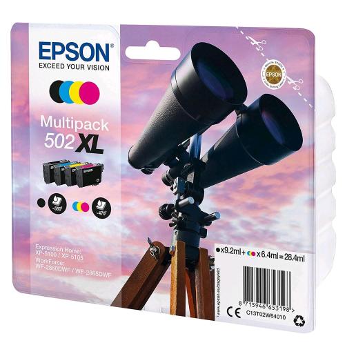 EPSON MULTIPACK 502 XL CARTUCCE INK-JET NERO + CIANO + MAGENTA + GIALLO