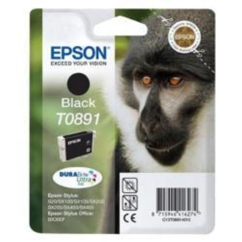 EPSON T0891 CARTUCCIA INKJET NERO PER EPSON STYLUS OFFICE BX300F EPSON STYLUS S20/S21/SX100/SX105/SX110/SX115/SX200/SX205/SX210/SX215/SX218/SX400/SX415