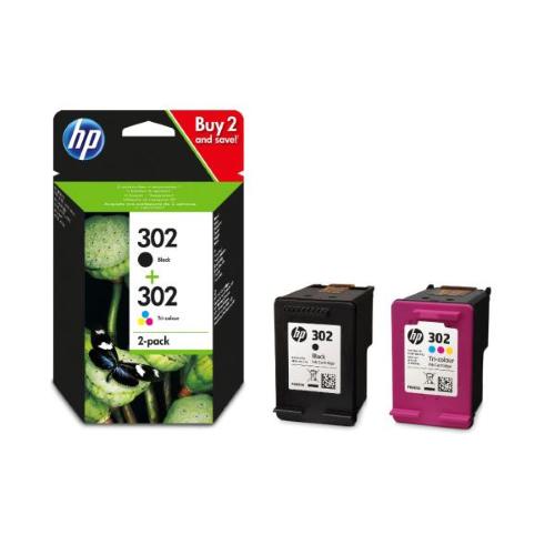 HP 302 MULTIPACK 2 CARTUCCE INK-JET 190 PAG. NERO/TRICROMIA