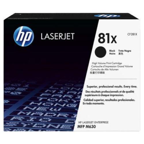 HP 81X TONER NERO PER LASERJET ENTERPRISE MFP 630DN-M630F-M680Z-MFP M630H 10.500PG (CF281X)