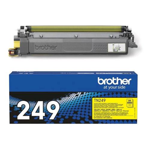 BROTHER TN-249Y TONER GIALLO ALTA RESA PER HLL8230CDW - MFCL8340CDW - HLL8240CDW - MFCL8390CDW 4.000 PAGINE