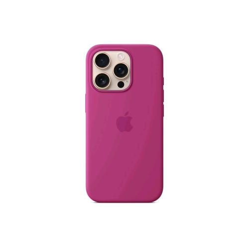 APPLE iPHONE 16 PRO SILICONE CASE COVER MagSafe IN SILICONE FUCSIA