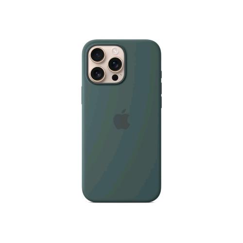 APPLE iPHONE 16 PRO MAX SILICONE CASE COVER MagSafe IN SILICONE LAKE GREEN