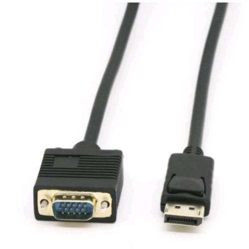 EQUIP CAVO ADATTATORE DA DISPLAYPORT A VGA MASCHIO-MASCHIO SUPPORTA RISOLUZIONE VIDEO FINO A 1920 x 1200 2 MT NERO