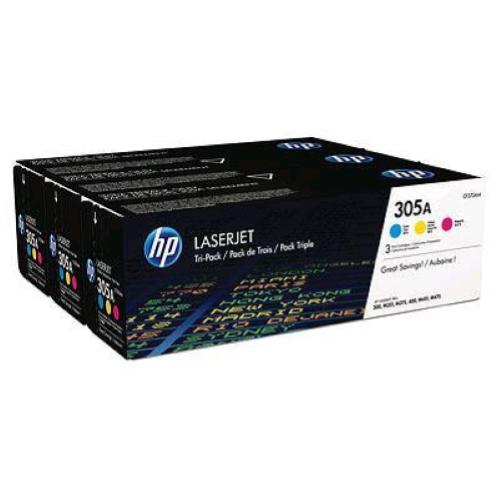 HP 305A TRI PACK LASERJET TONER CYAN/MAGENTA/YELLOW PER STAMPANTI HP LASERJET 2.600 PG (CF370AM)