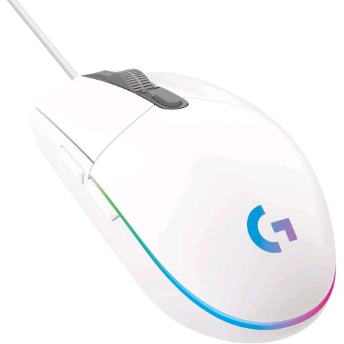 LOGITECH G203 LIGHTSYNC MOUSE GAMING CON ILLUMINAZIONE RGB PERSONALIZZABILE 6 PULSANTI PROGRAMMABILI SENSORE PER GAMING TRACCIAMENTO A 8000 DPI PESO RIDOTTO BIANCO