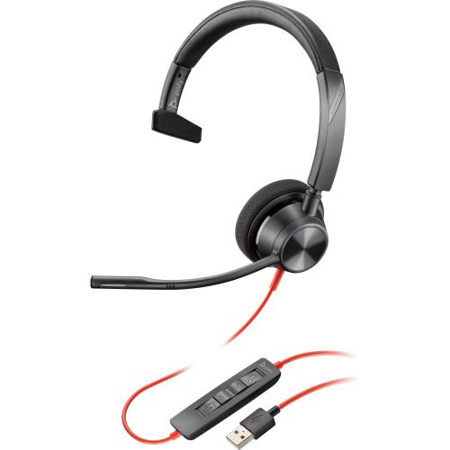 POLY Blackwire 5210 Monaural USB-A Headset Auricolare Cablato A Padiglione Musica e Chiamate USB tipo A Nero