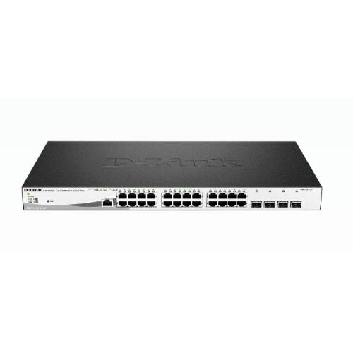 D-Link DGS-1210-28MP switch di rete Gestito L2 Gigabit Ethernet (10/100/1000) Supporto Power over Ethernet (PoE) 1U Nero, Grigio
