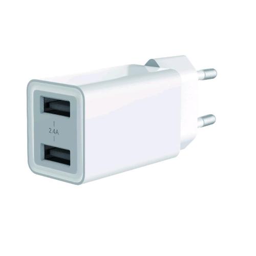 CONCEPTRONIC ALTHEA06W CARICABATTERIE DA RETE 2 PORTE USB-A 12W 2.4A BIANCO