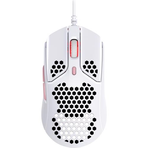 HyperX Pulsefire Haste - mouse da gioco cablato USB - Pixart PAW 3335 16000 DPI 59g bianco-rosa