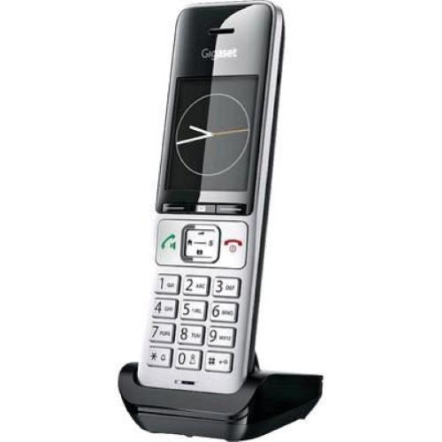 GIGASET COMFORT C500HX TELEFONO CORDLESS DECT CON IDENTIFICATORE DI CHIAMATA VIVAVOCE SVEGLIA RUBRICA 200 NMERI NERO ARGENTO