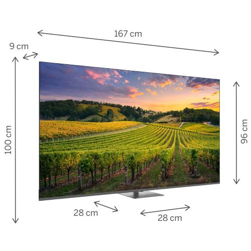 TV 75 THOMSON UHD SMART 4K QLED T2/C2S2 GOOGLE TV PIEDE