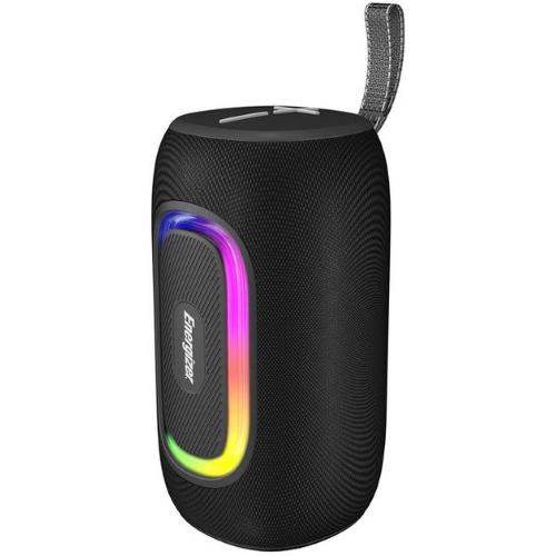 ENERGIZER BTS163 SPEAKER BLUETOOTH 5.2 RGB + POWERBANK 1800mAh MICRO SD, RGB, IPX65 WATERPROOF, FM RADIO,TWS NERO