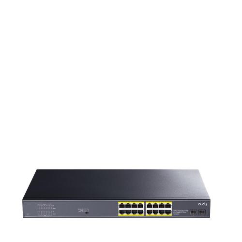 CUDY GS1020PS2 SWITCH 18 PORTE 16 PORTE GIGABIT PoE+ 2 SFP (30 W PORTA)