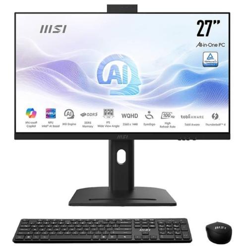 MSI MICROSTAR AIO 27 ULTRA 7 32G 1TB 2K W11P BK U7-155U IPS MODERN BLACK WQHD 2Y