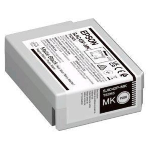 EPSON SJIC42P-MK CARTUCCIA INCHIOSTRO MATTE BLACK NERO OPACO ORIGINALE 50 ML PER ColorWorks CW-C4000E (BK)