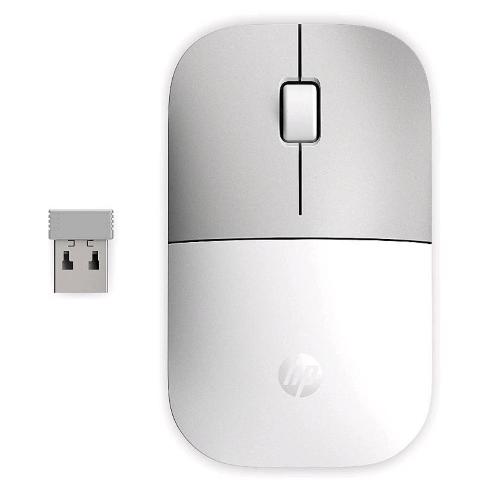 HP Z3700 MOUSE WIRELESS TECNOLOGIA LED BLUE 1200 DPI 3 PULSANTI ROTELLA SCORRIMENTO RICEVITORE USB WIRELESS 2.4 GHZ CERAMICA WHITE
