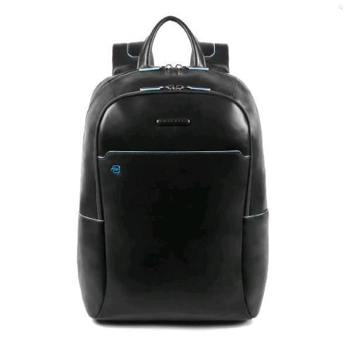 PIQUADRO BLUE SQUARE ZAINO PORTA NOEBOOK DA 15.6" IN PELLE 2 SCOMPARTI NERO