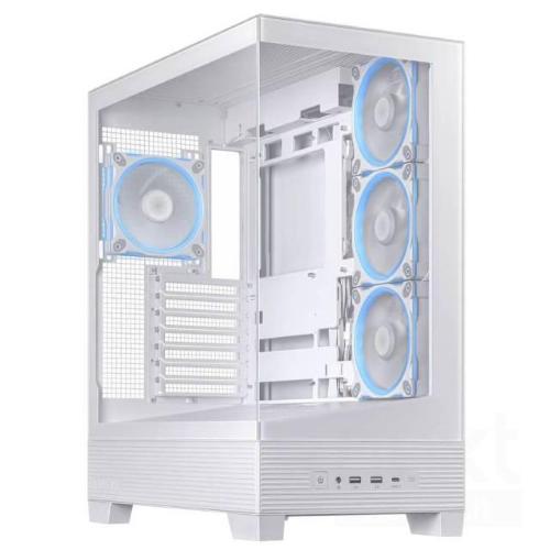 ASUS A31 PLUS TG ARGB WHITE CASE ATX PANNELLO FRONTALE E LATERALE IN VETRO TEMPERATO 4 VENTOLE ARG PREISTALLATE BIANCO