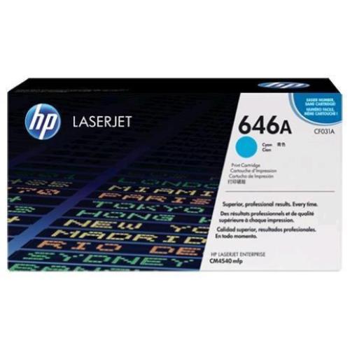 HP 646A TONER CIANO PER LASERJET ENTERPRISE CM4540F 12.500 PG (CF031A)