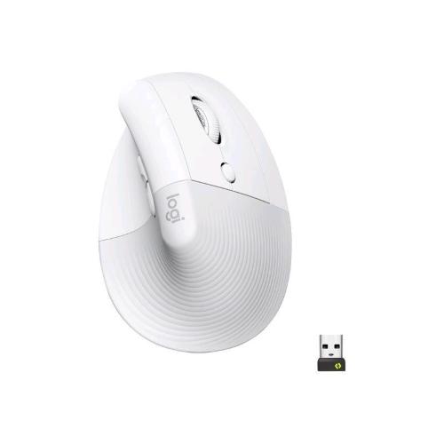 LOGITECH LIFT FOR BUSINESS MOUSE VERTICALE ERGONOMICO WIRELESS RF + BLUETOOTH 6 PULSANTI PER DESTRORSI 4.000 DPI BIANCO