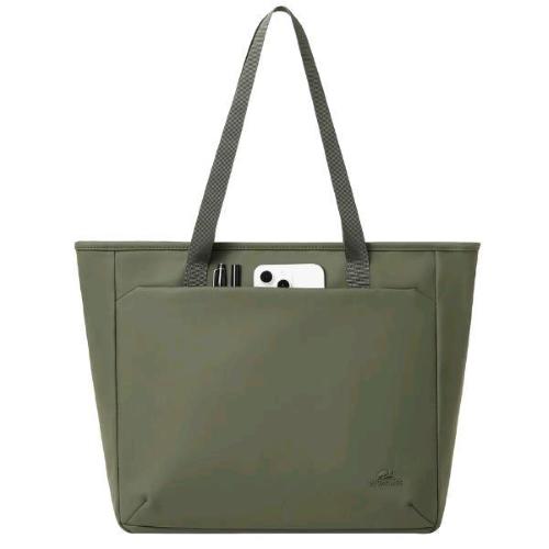 RIVACASE EDEN ECO BORSA PER NOTEBOOK DA 14" IN POLIETILENE RICICLATO 5 SCOMPARTI CON TRACOLLA VERDE OLIVA