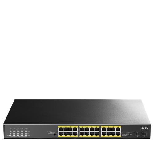 CUDY SWITCH 24P GIGABIT POE+ 2SFP 300W