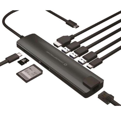 CONCEPTRONIC DOCKING STATION TYPE C 10IN1 1*HDMI/2*USB C/1*USB C PD/3*USB A