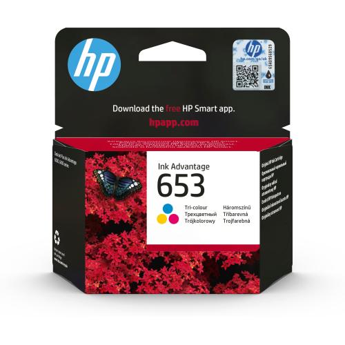 HP 653 TRI-COLOR ORIGINAL INK