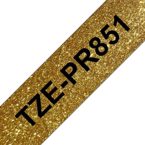 LAMINATO NERO SU ORO GLITTER 24 MM