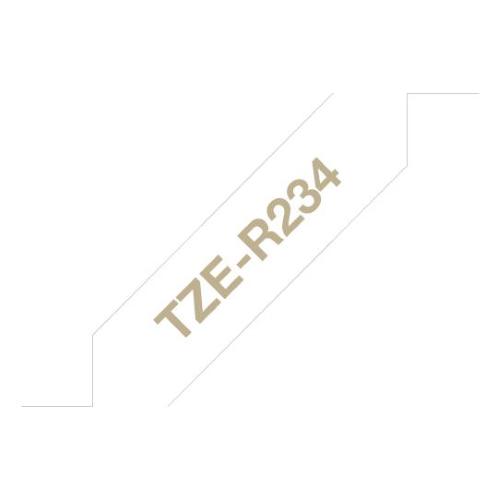 NASTRO IN TESS 12MM ORO SU BIANCO