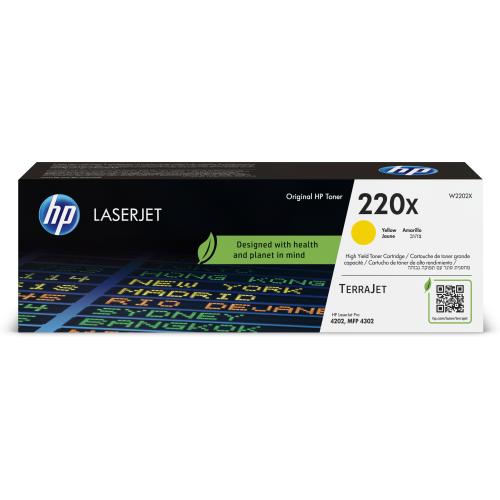 HP 220X TONER ORIGINALE GIALLO ALTA