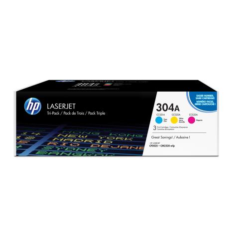 HP 304A CYM TRI-PACK LASERJET TONE