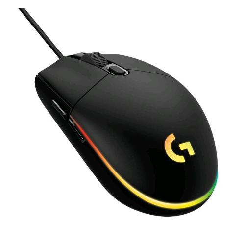 LOGITECH G102 LIGHTSYNC MOUSE GAMING PER DESTRORSI OTTICO 8.000 DPI 6 PULSANTI CABLATO USB NERO