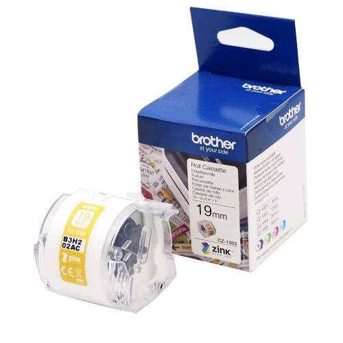 BROTHER CZ1003 NASTRO A LUNGHEZZA CONTINUA ORIGINALE LARGHEZZA DI 19 MM PER STAMPANTE DI ETICHETTE A COLORI VC-500W