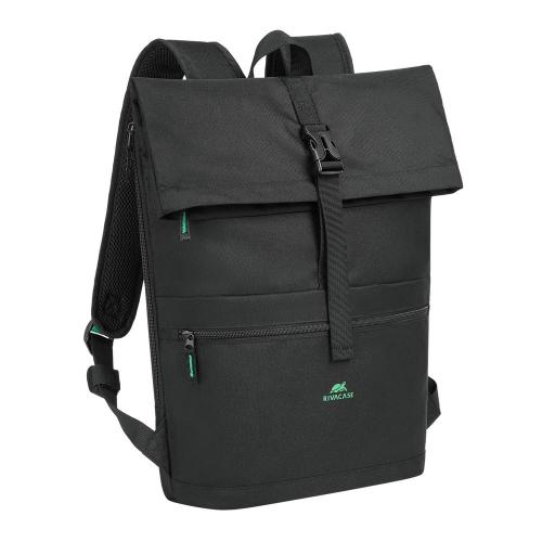 RIVACASE BORSA NB ZAINO 14/15,6 BLACK ECO 15L ROLL UP GREMIO BLACK