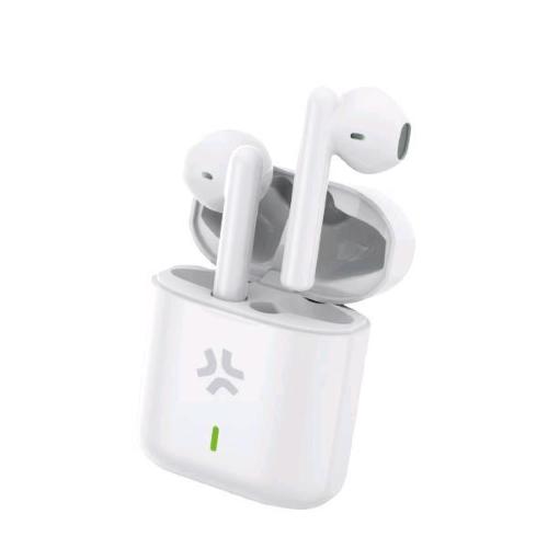 CELLY AURICOLARI TRUE WIRELESS CONTROLLO CHIAMATE E VOLUME/MUSICA RICARICA USB-C BIANCO