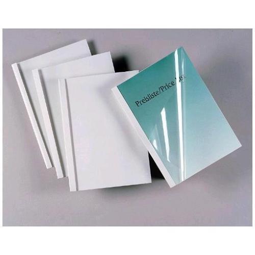 GBC TERMOCOPERTINA IN PVC 210X297 mm A4 DORSO 4 mm CAPACITA' RILEGATURA FOGLI MIN.31 MAX 40 COL. BIANCO CONF 100 Pz.